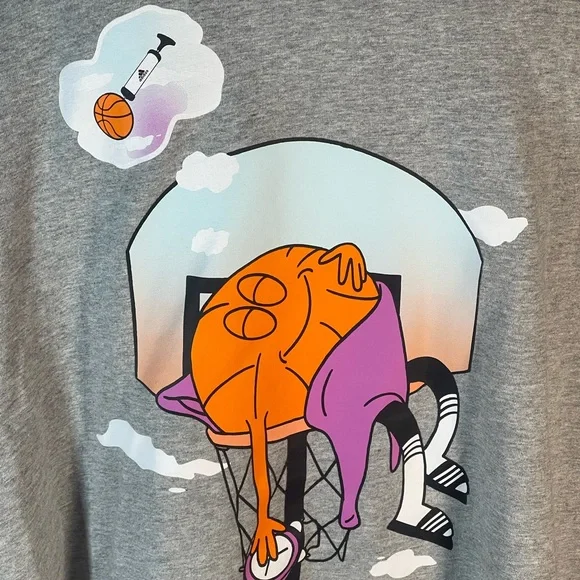 2XL‎ adidas Limited Men's Slept on Tee Basketball Medium Heather Gray Heather - Picture 2 of 8